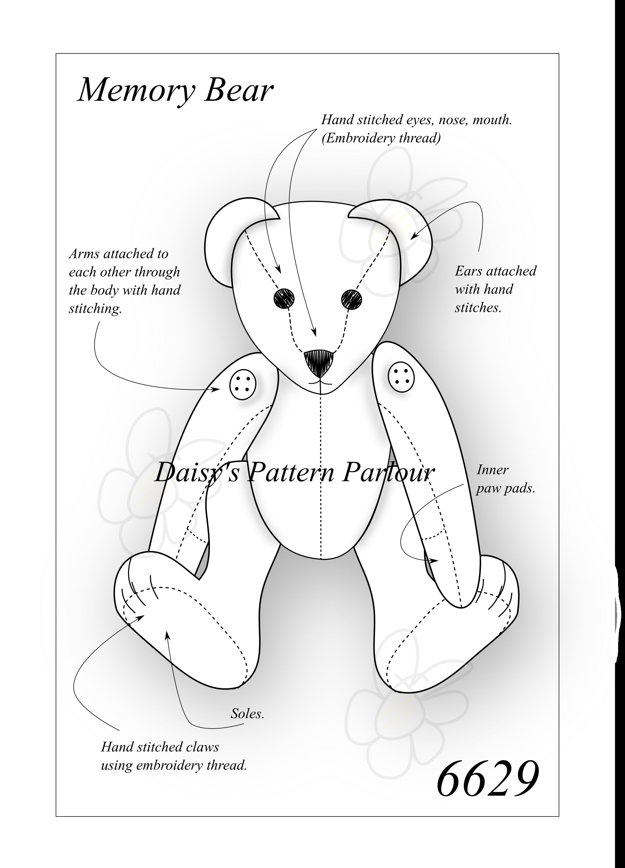 Sewing Pattern For Teddy Bears Printable