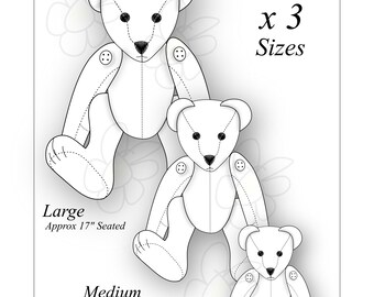 6629 Memory Bear Sewing Pattern Teddy Keepsake Jointed Soft Toy 