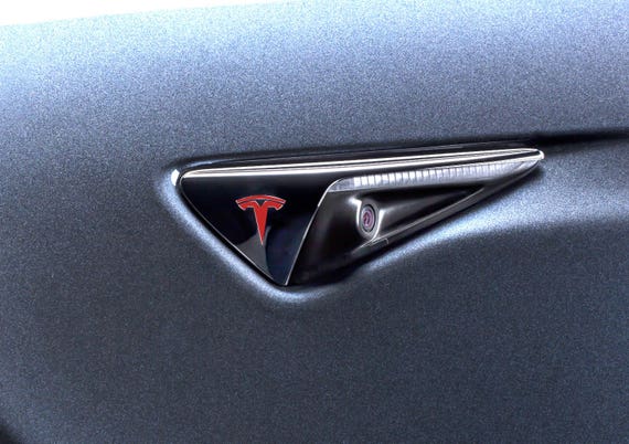 Tesla Model S Turn Signal T Decal For Autopilot 2 Hardware