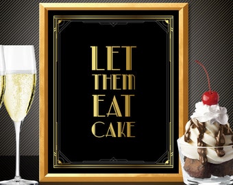 Let them eat cake, let them eat cake sign, wedding cake sign, wedding sweets table sign, sweets table sign, cake sign, signs for wedding