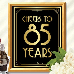 Cheers to 85 years happy 85th birthday cheers to 85 years sign 85th birhtday decoration 85th birthday card 85th birhtday cheers to 85 years image 1