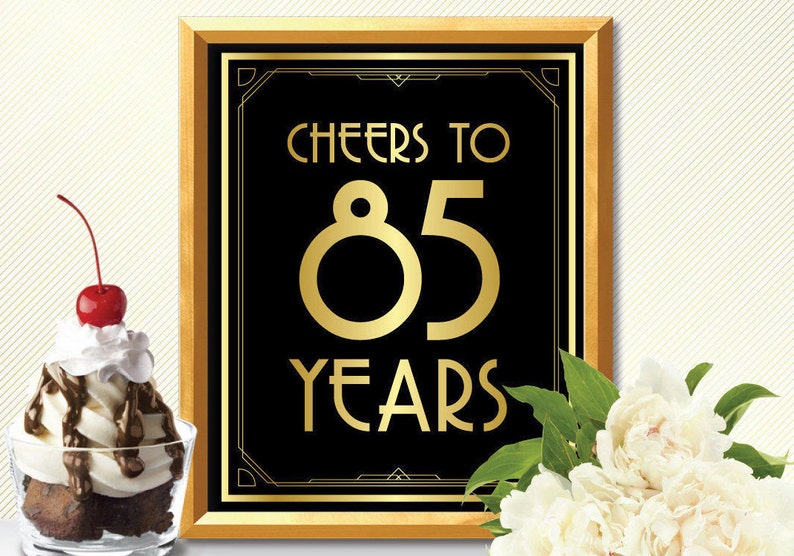 Cheers to 85 years happy 85th birthday cheers to 85 years sign 85th birhtday decoration 85th birthday card 85th birhtday cheers to 85 years image 1