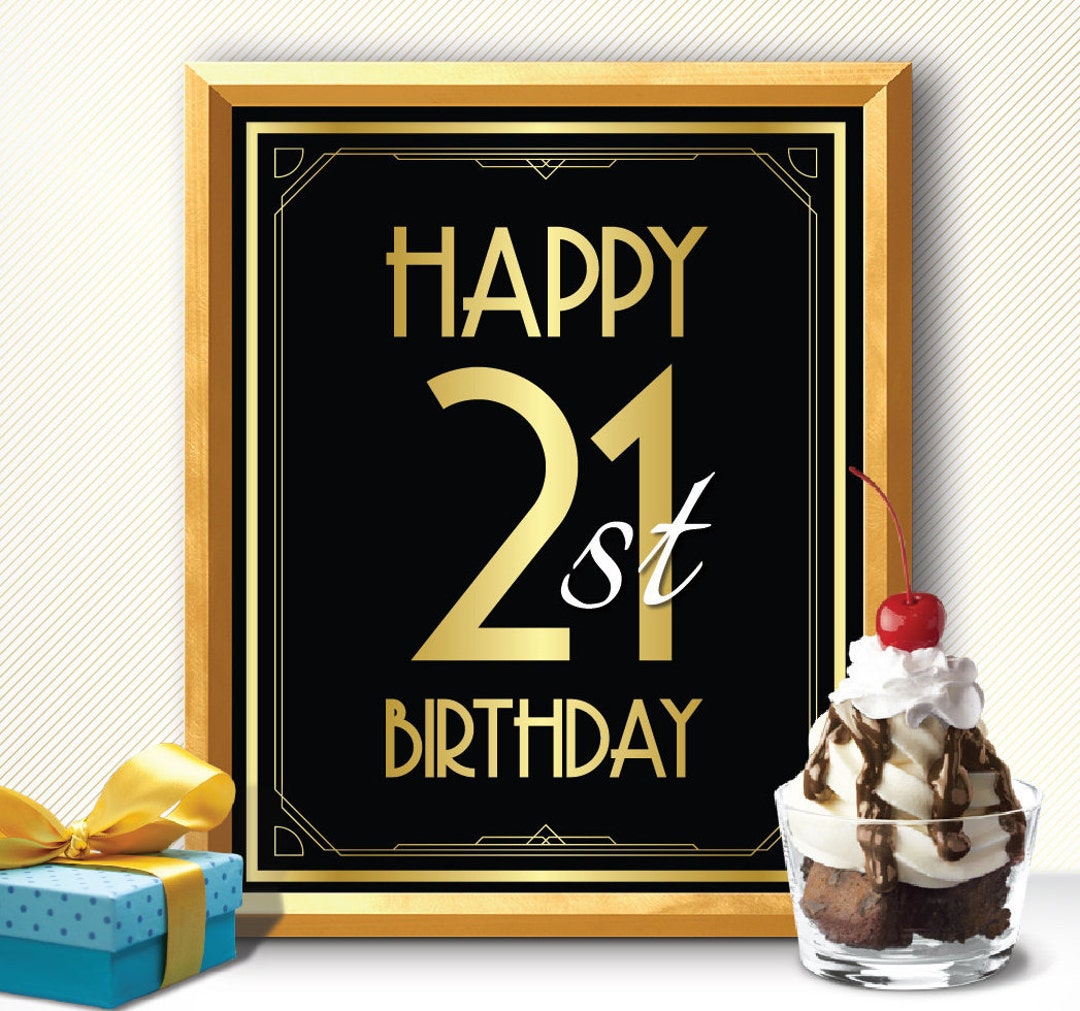 Happy 21st Birthday, 21st Birthday Decoration, 21st Birthday, 21st