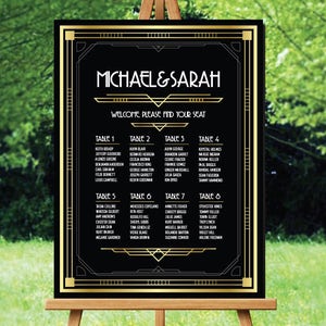 Great gatsby decorations Art deco wedding Great Gatsby wedding great gatsby seating chart art deco seating chart welcome to our wedding sign