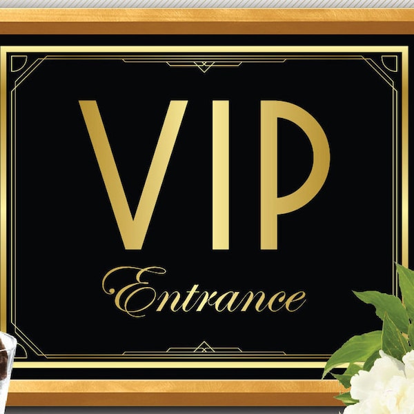 Great Gatsby invitation, Entrance sign, wedding entrance sign, vip invitation sign, vip entrance sign, great gatsby invitation sign art deco