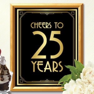 Saludos por los 25 años, feliz cumpleaños número 25, saludos por los 25 años, letrero, decoración para el 25.º cumpleaños, tarjeta para el 25.º cumpleaños, saludos por los 25 años