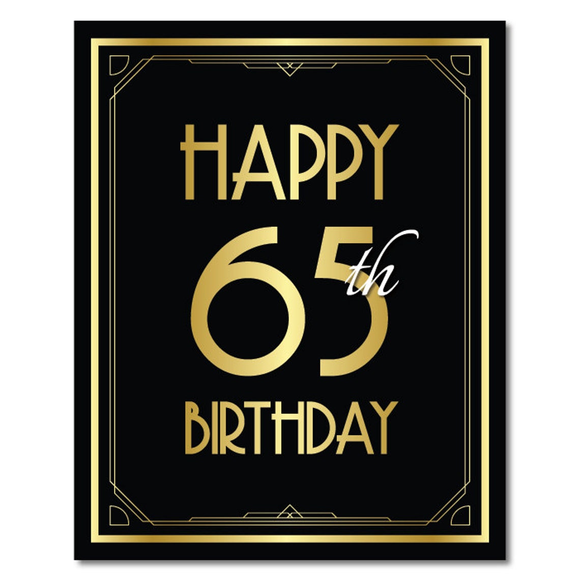 Happy 65th Birthday, 65th Birthday Decoration, 65th Birthday, 65th ...