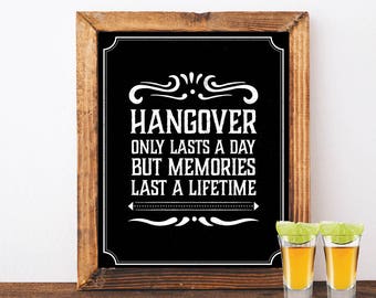 Hangover sign party sign chalkboard wedding signs decorations jack daniels party bar decorations bar sign decorations wedding party signs