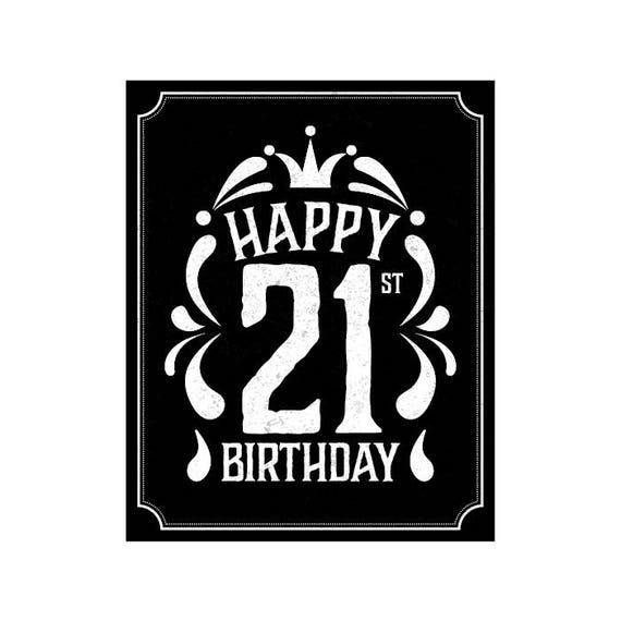 Verwonderend Happy 21st birthday 21st birthday decoration 21 st birthday 21 | Etsy CR-06