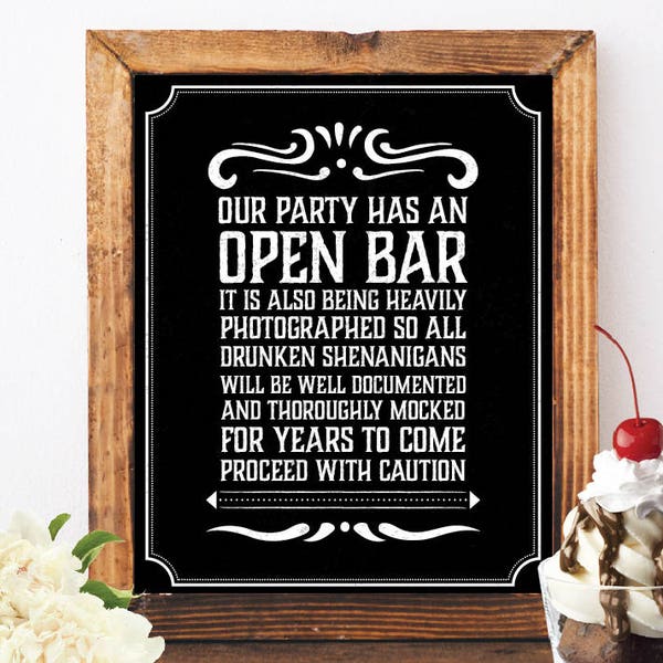 Open Bar Shenanigans Etsy