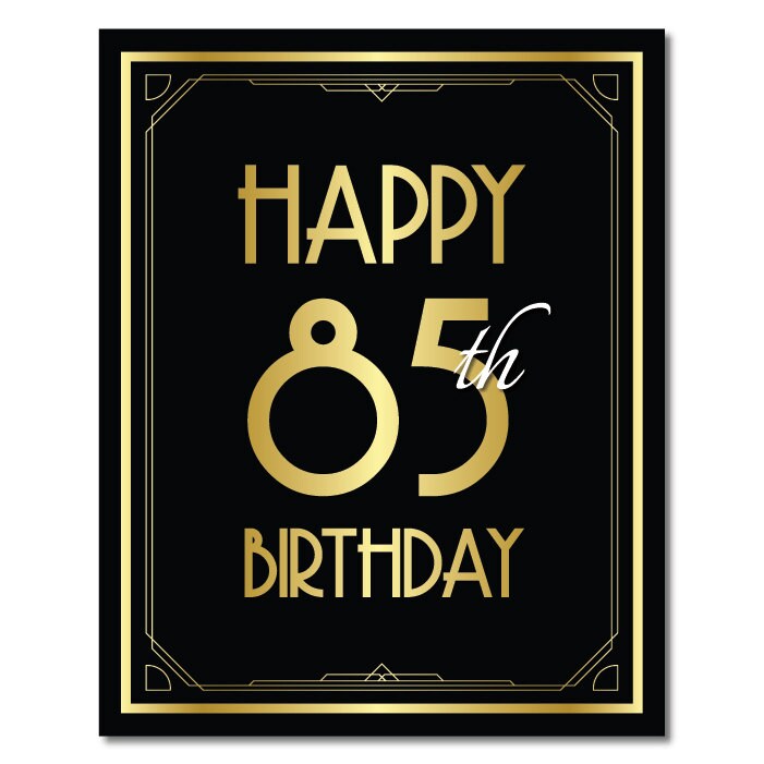 Striscione Per 85° Compleanno Donna – Sfondo In Tessuto Glitter Rosa 120x80 Cm – Decorazione Festa - 2