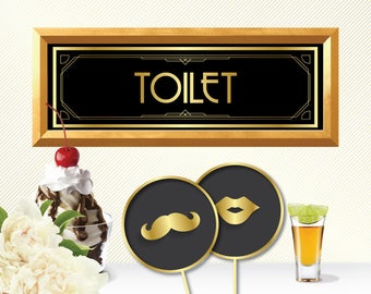 Toilet sign wc sign restroom sign restroom signs restroom door sign wc signs toilet signs gold toilet sign toilet door sign wedding toilet