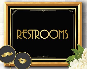 Restroom sign wc sign toilet sign restroom signs restroom door sign wc signs toilet signs gold toilet sign toilet door sign wedding toilet