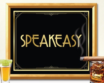 Speakeasy, Speakeasy sign, speakeasy wall art, speakeasy bar decoration, speakeasy bar decorations, bar deco, bar sign, speakeasy bar sign