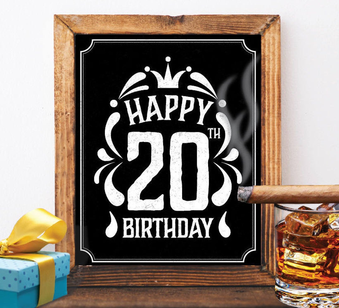 Happy 20th Birthday 20th Birthday Decoration 20th Birthday 20th