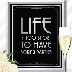 GREAT GATSBY PARTY decorations, Great Gatsby party sign, Great Gatsby party supplies, wedding party sign, art deco, roaring 20s, bar sign