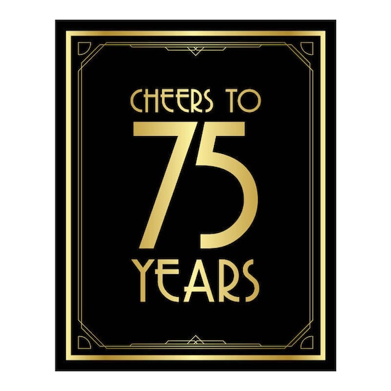 Cheers to 75 years happy 75th birthday cheers to 75 years sign 75th  birhtday decoration 75th birthday card 75th birhtday cheers to 75 years