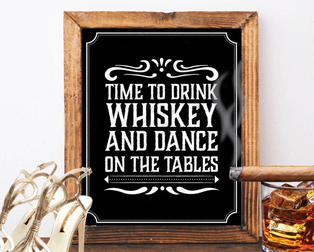 WhiskySchild Kreidetafel Hochzeit Schild Bar Dekoration Jack Daniels