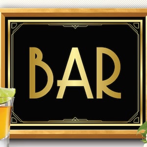 Enseigne de bar great gatsby enseigne de bar art déco enseigne de bar ouvert signalisation de bar enseigne de bar en or enseignes de bar enseigne de bar de mariage enseigne de bar années 20 rugissantes