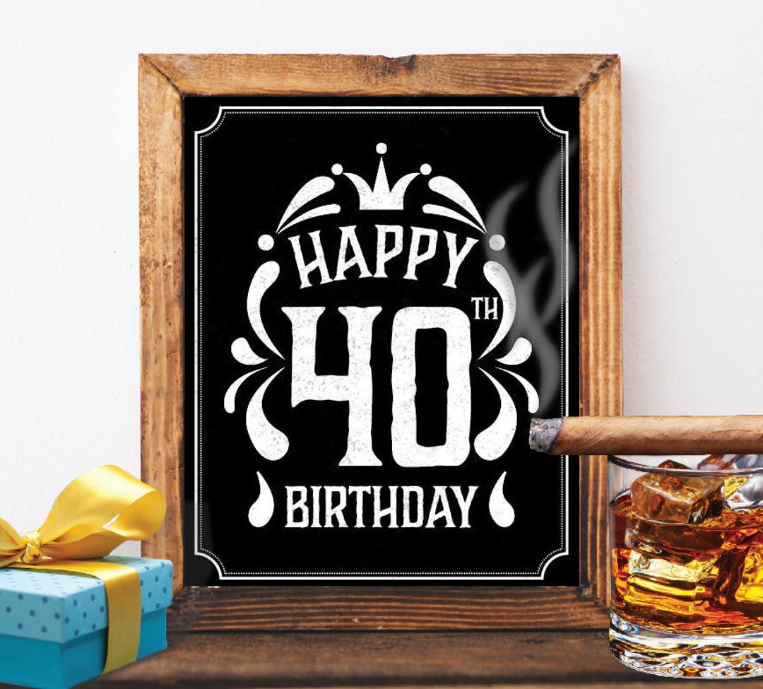 2025 originale regalo di compleanno per donne e uomini – regalo di denaro 40 con catena luminosa a LED – cartello in legno – libro degli ospiti – 40 compleanno decorazione