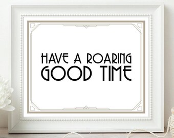 Roaring 20s party decorations, roaring 20s, great gatsby decorations, roaring 20s, art deco, great gatsby, roaring 20s party decoration sign
