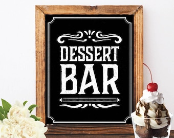 Dessert table dessert table sign dessert table decor dessert sign dessert bar dessert bar sign candy bar chalkboard wedding signs bar sign