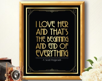 f scott fitzgerald quote F scott Fitzgerald f scott fitzgerald qoutes f scott fitzgerald poster great gatsby decorations art deco poster