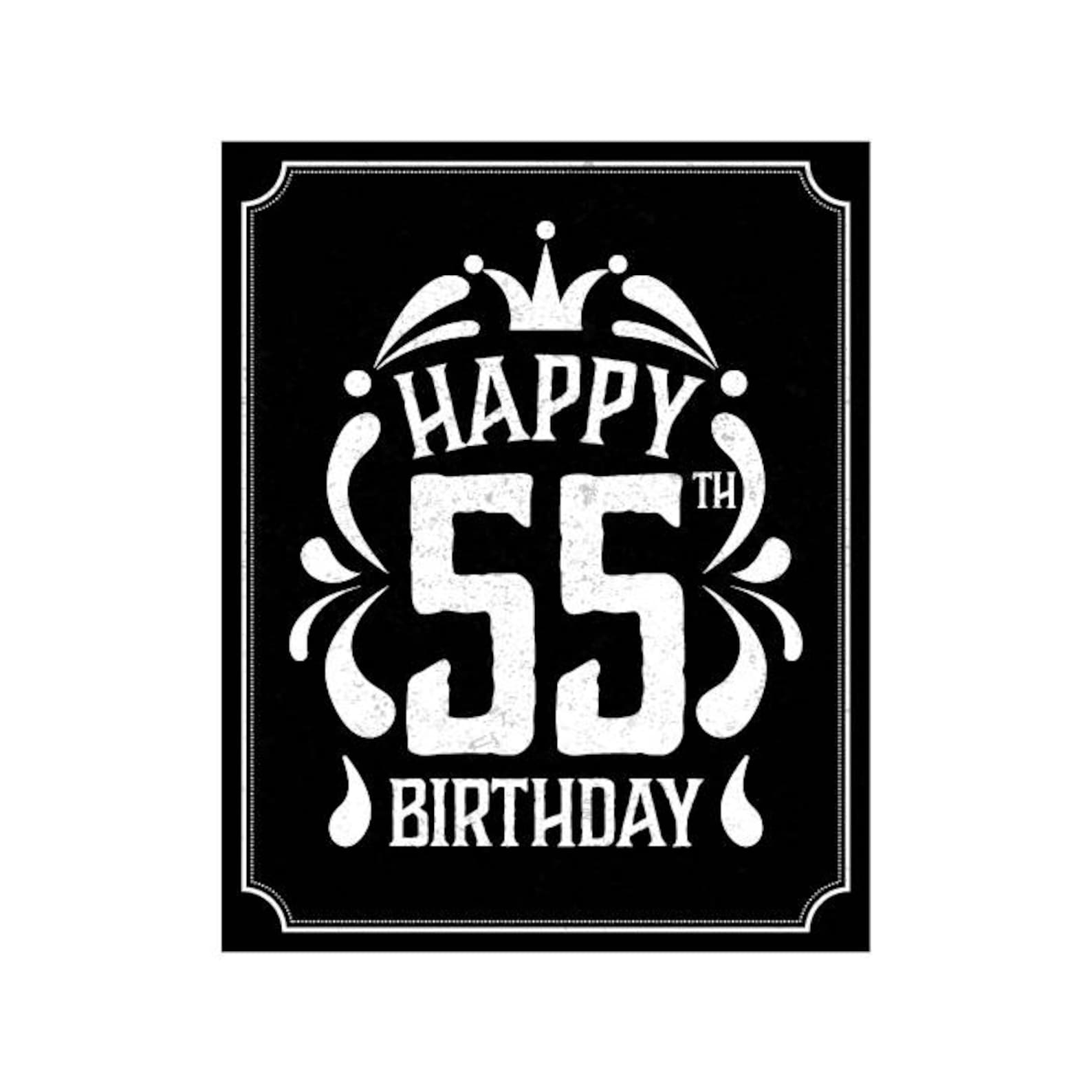 55th Birthday Card Printable