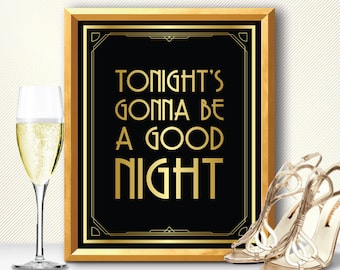 Great gatsby decorations, great gatsby decorations sign, great gatsby party decorations, art decorations, birthday decorations, gatsby sign