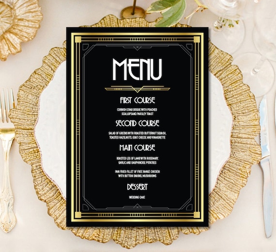 Great Gatsby Decorations Great Gatsby Wedding Cocktails Menu Bar