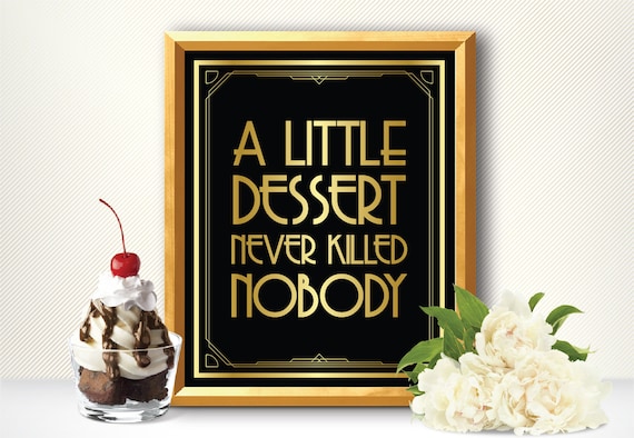Great Gatsby Decorations, dessert table, dessert table sign, dessert sign, art deco dessert table sign, gatsby dessert table sign, dessert
