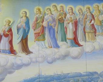 Pray for Ukraine Digital file Fresco of St. Michael's Golden-Domed Monastery in Kyiv Ukraine