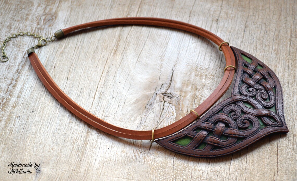 Celtic Elven Necklace Unique Unusual Jewelry Statement Autumn Etsy