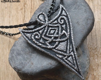 Unique necklace Unusual jewelry Statement necklace Statement jewelry Polymer clay jewelry for women Boho arrow necklace Gift for her