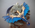 Blue dragon necklace
