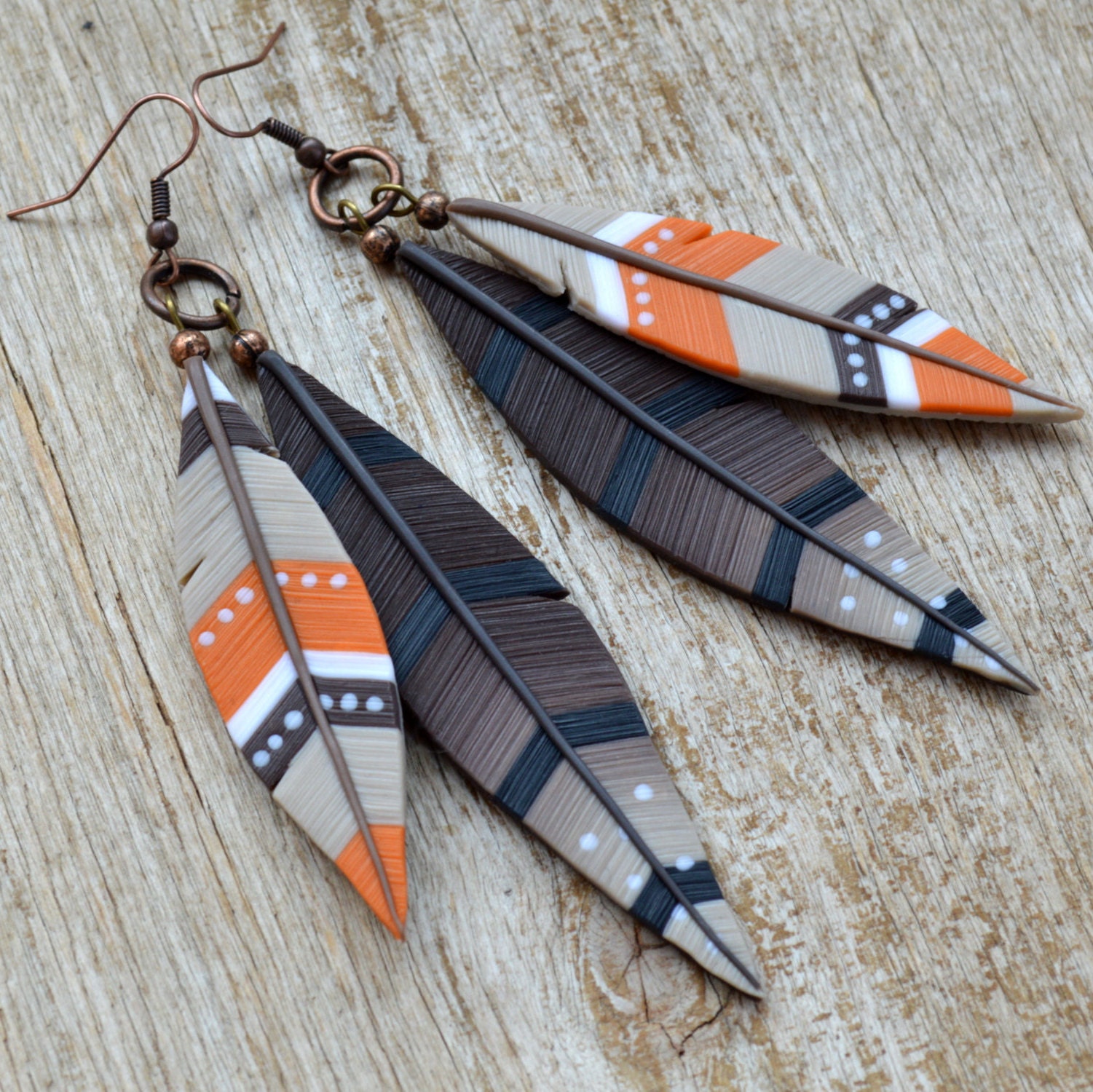 Feather /& Floral Southwestern Earrings
