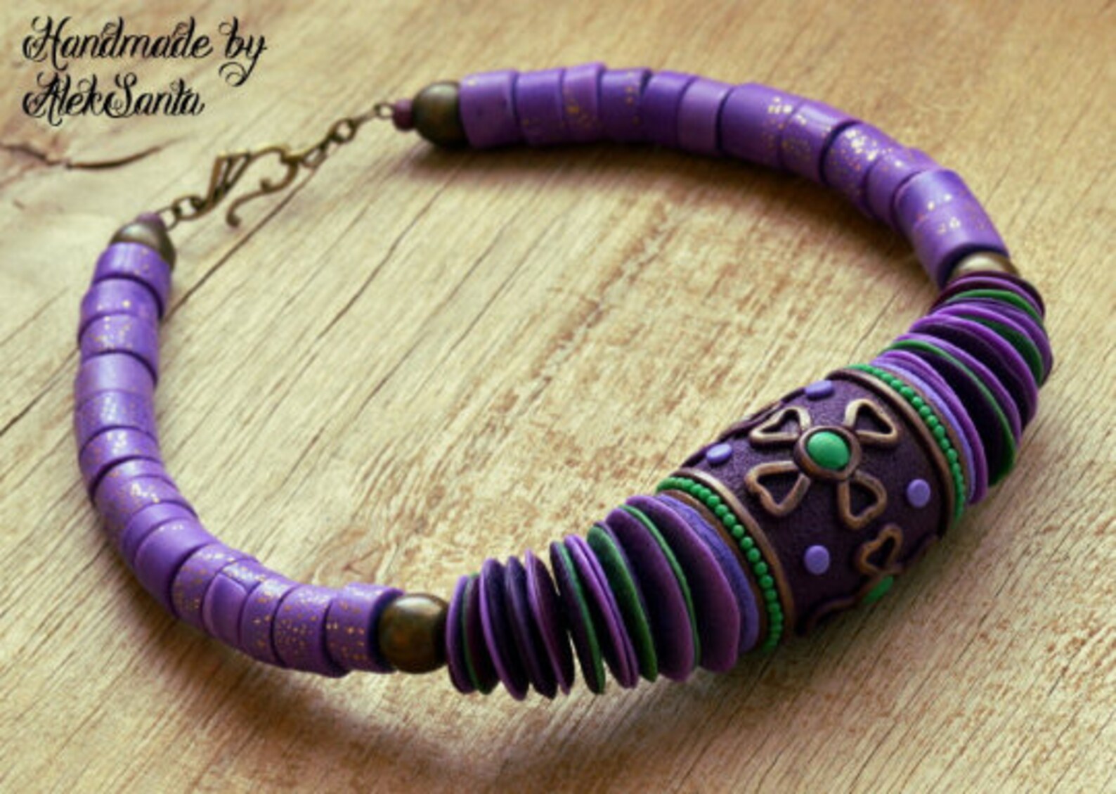 Purple Necklace Beaded Necklace Fancy Jewelry Big Necklace Etsy