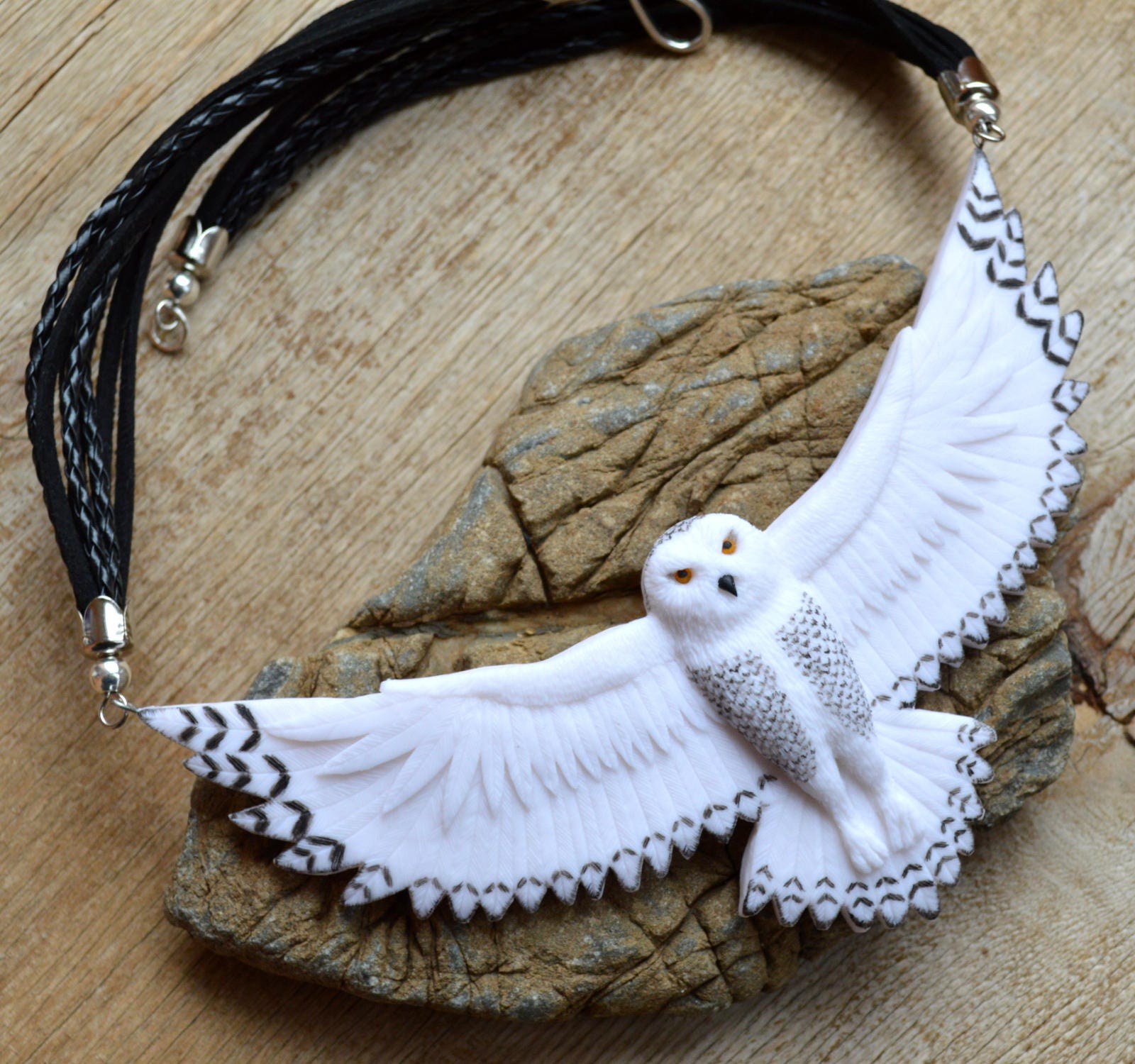 White Owl Necklace Animal Snowy Owl Necklace Owl Jewelry Bird - Etsy