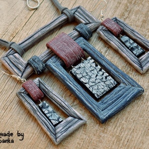 Unusual jewelry Geometric necklace Stylish earrings Unusual necklace Unusual earrings Stylish necklace Stylish jewelry Statement jewelry