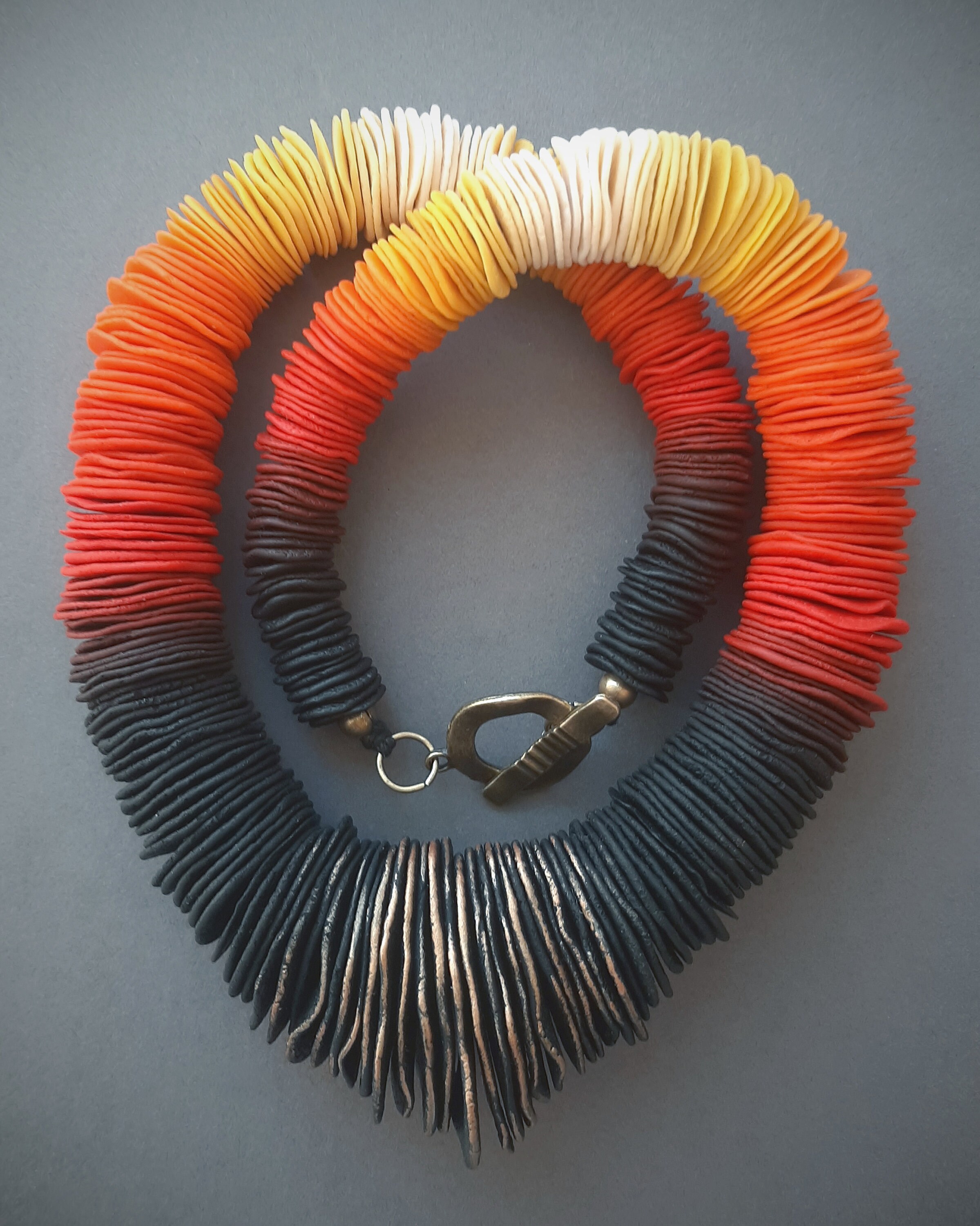 Fall Jewelry Set with Bold Chunky Statement Necklace & Long Geometric Earrings main image 1