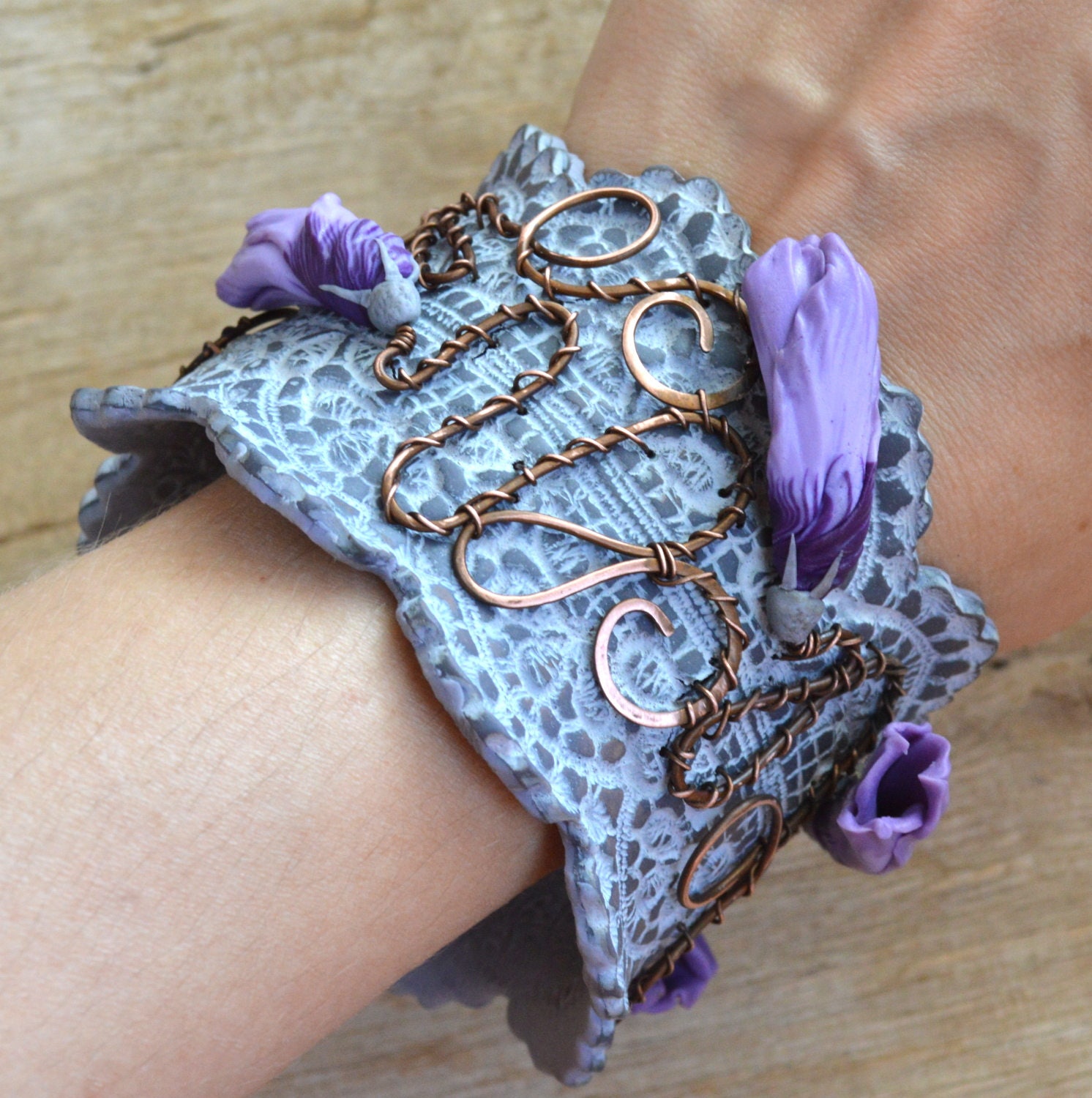 Lilac Flower Jewelry Lilac Flower Necklace Large Pendant Wide Etsy