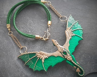 Green dragon necklace