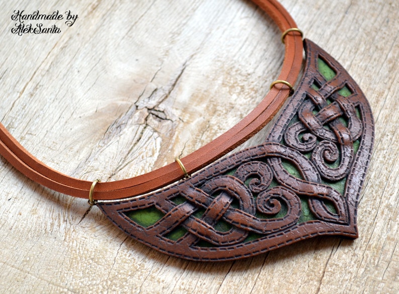 Celtic Elven Necklace Unique Unusual Jewelry Statement Autumn Etsy