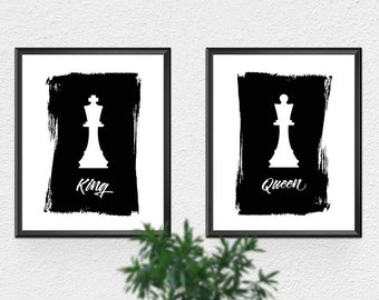 Items Similar To King Queen Print Love Print Couple Print