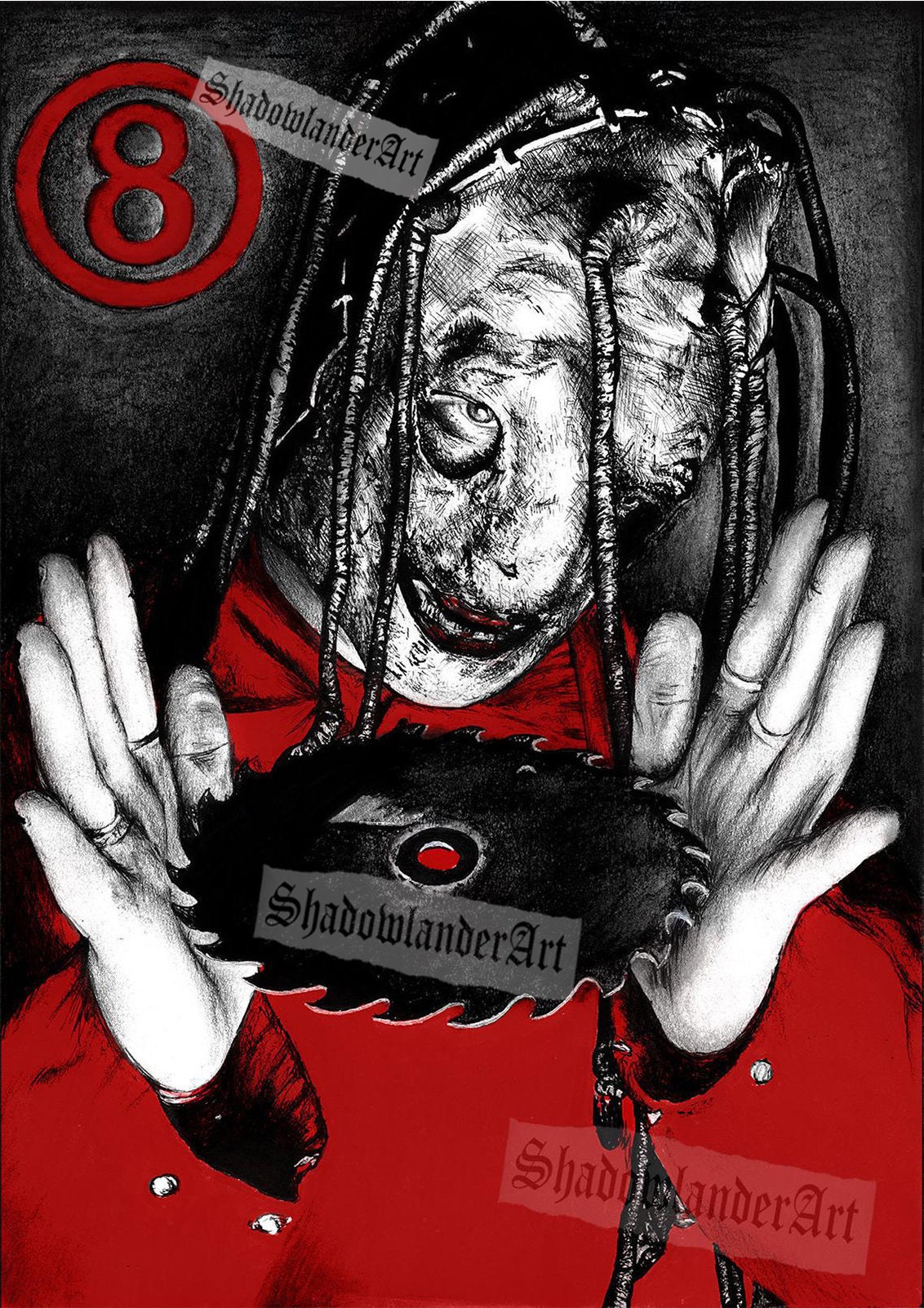 Slipknot / Corey Taylor wait and Bleed Drawing ART ORIGINAL & PRINT Etsy