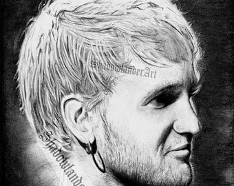 Alice In Chains / Layne Staley "Unplugged" drawing ART PRINT