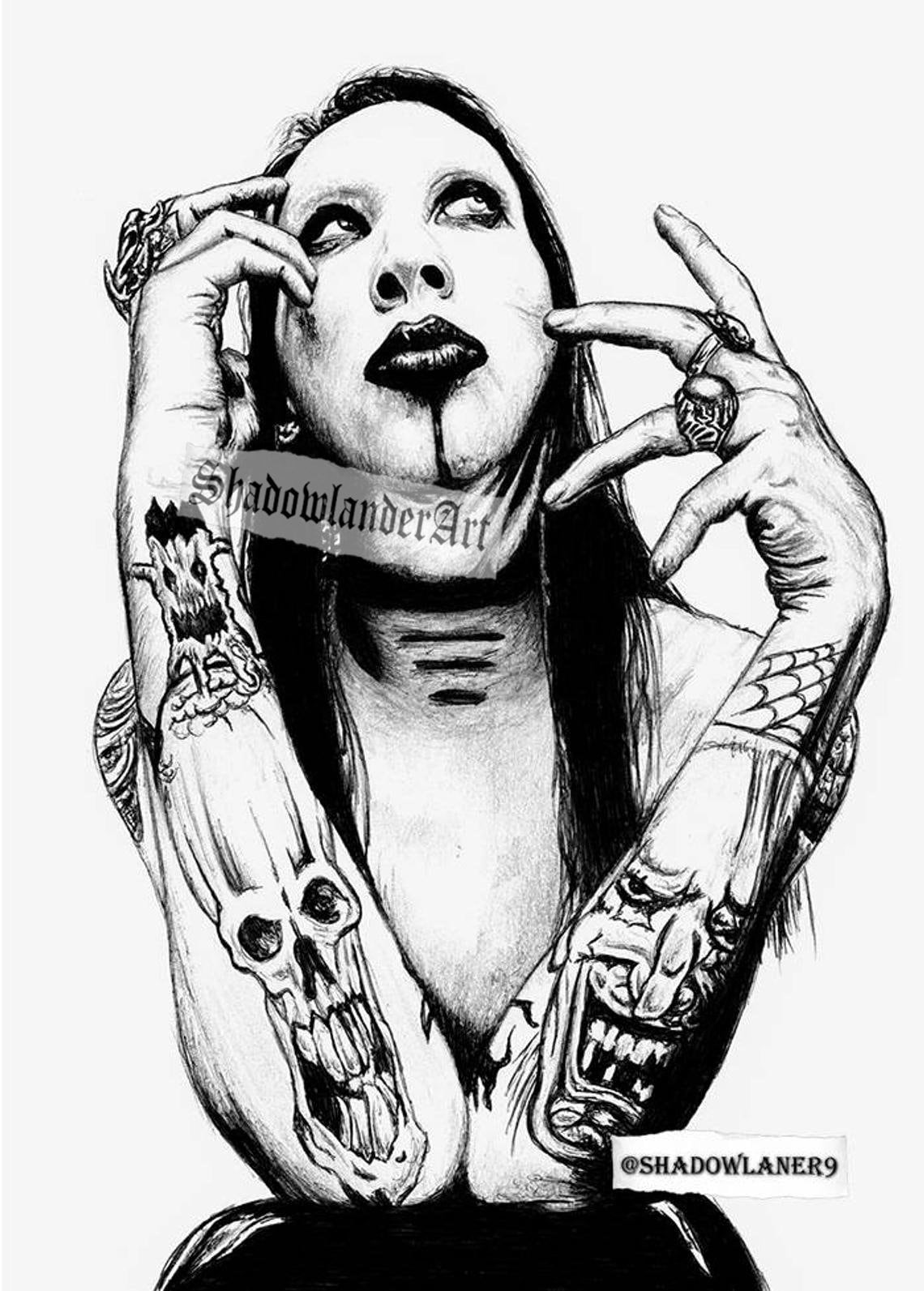 Marilyn Manson Drawings