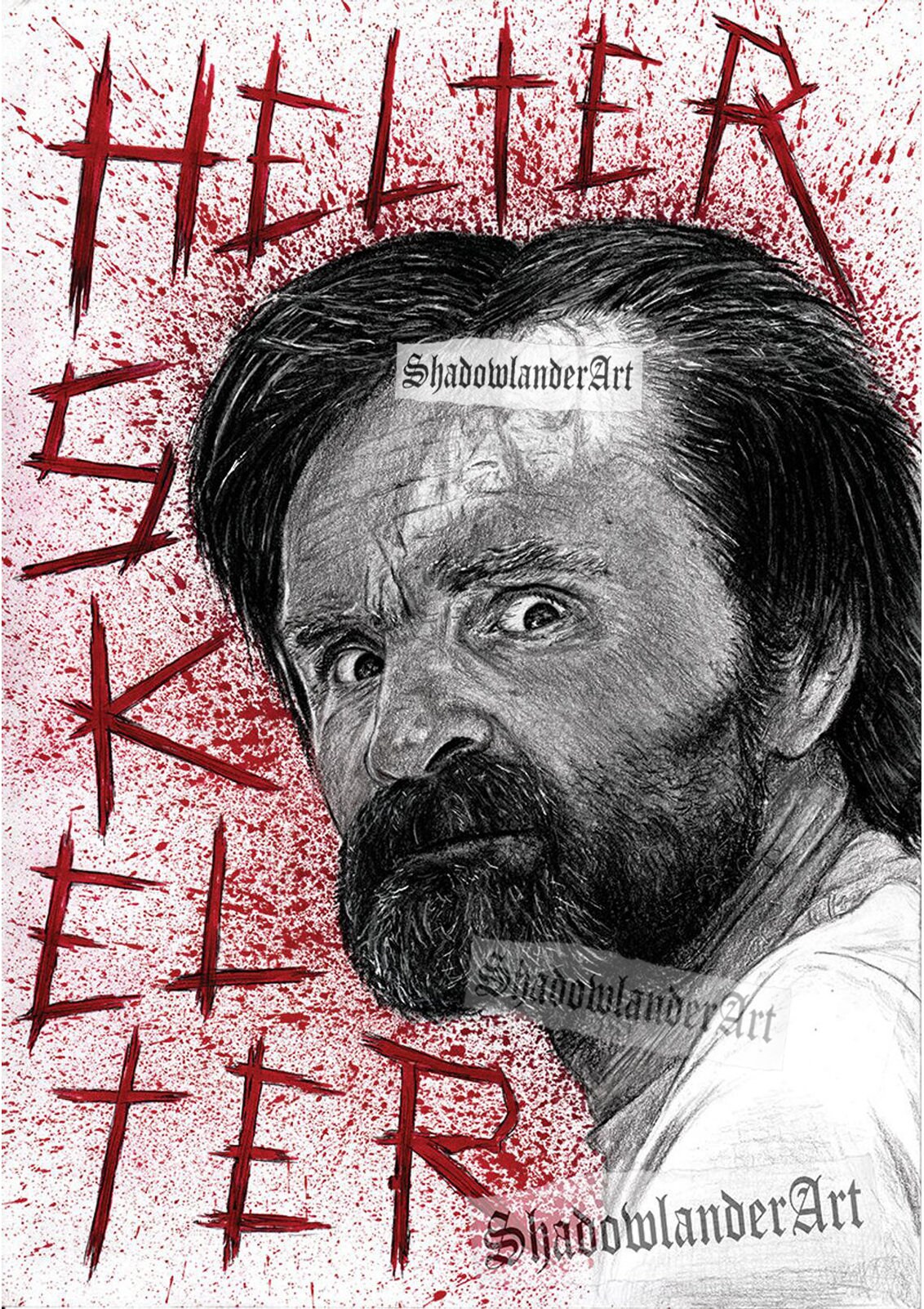 Charles Manson helter Skelter Drawing ART PRINT - Etsy