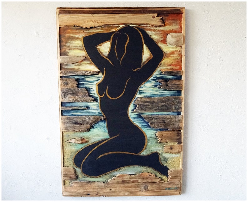 Download Mixed art decor Original Painting,Wall decor Girl ...