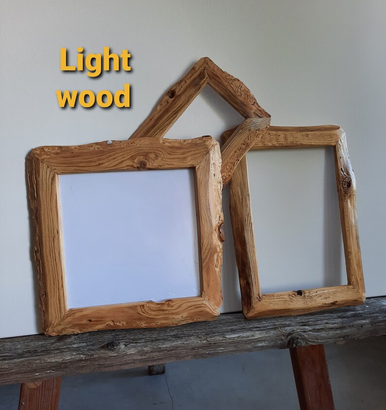 CUSTOM SIZING Live Edge Frames in Natural Reclaimed Wood Etsy